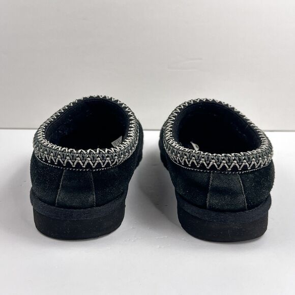 UGG Shoes Mens Size 7 Black Tasman Suede Slippers Clog Mule Wool Lined EU 40 - Picture 6 of 11